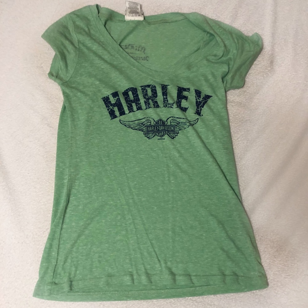 Green Harley Davidson Women’s Shirt